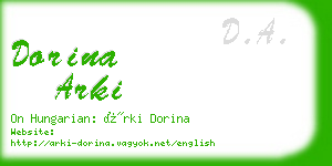 dorina arki business card